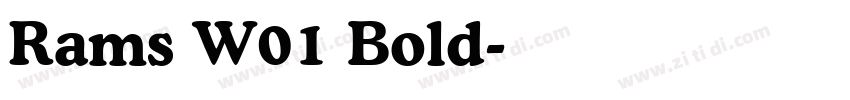 Rams W01 Bold字体转换